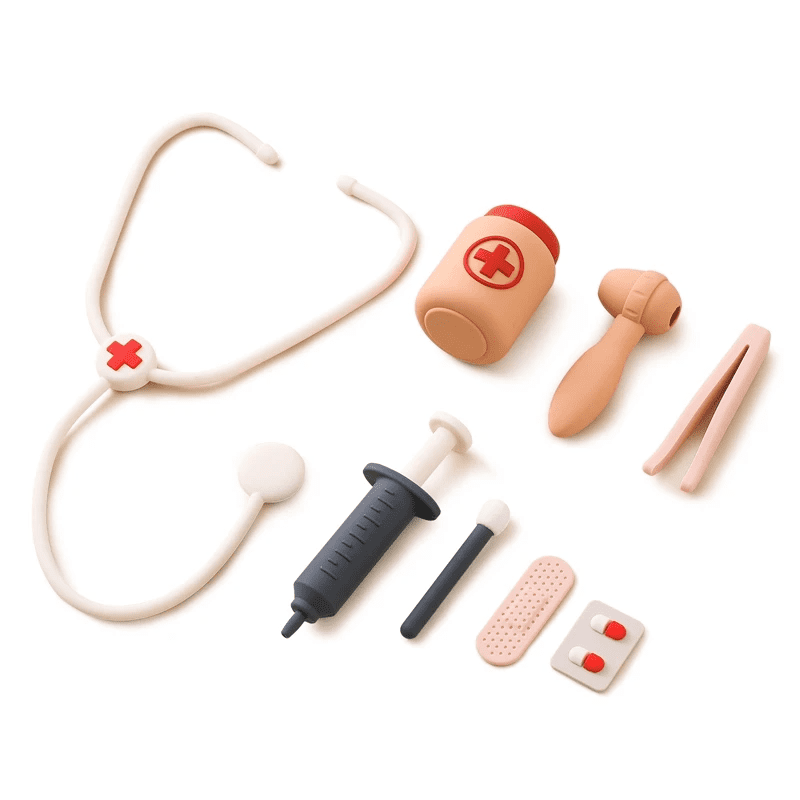 Brinquedo Kit Médico - Silicone 