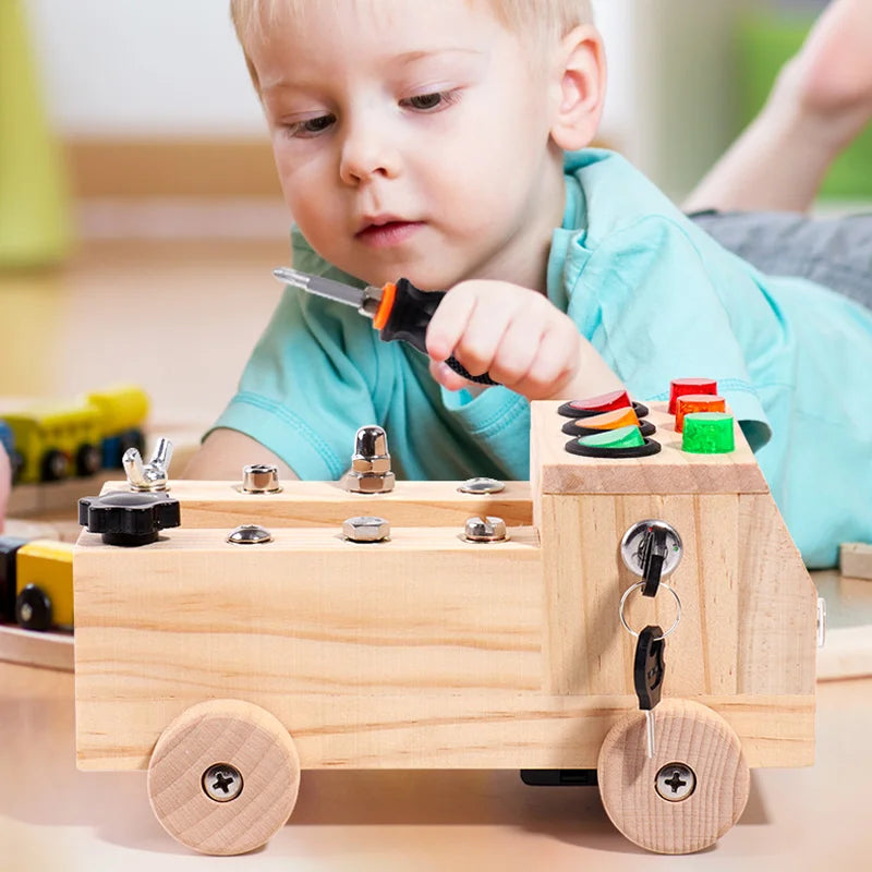 Brinquedo Caminhão de Madeira - Montessori